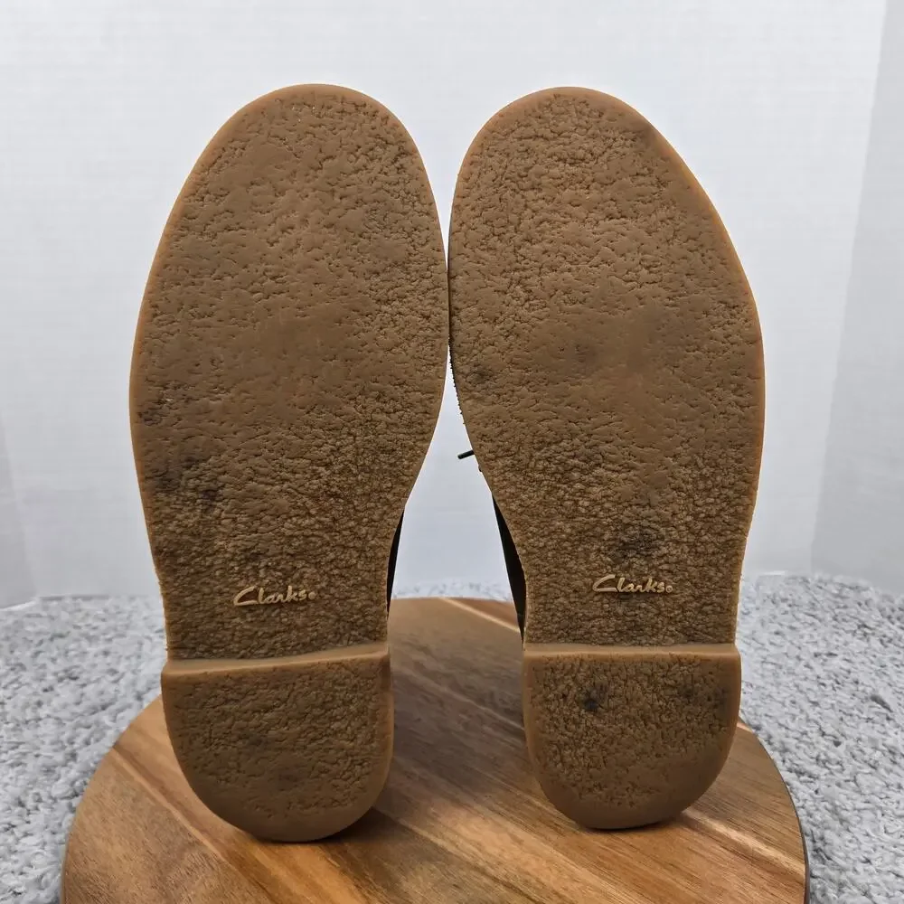 Clarks Mens 11.5M Bushacre 2 Brown Leather Distressed Daily Desert Chukka Boot
